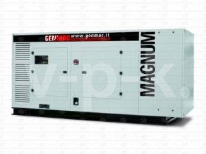 Дизельный генератор GenMac G450IS в кожухе  фото