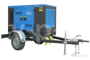 Дизельный генератор  АД-24С-Т400-1РКМ19 в шумозащитном кожухе на прицепе