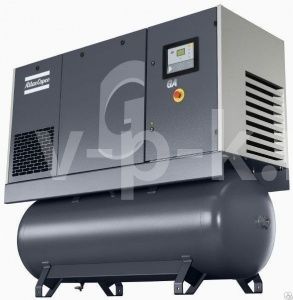 Винтовой компрессор Atlas Copco GA 18 13 с ресивером для шиномонтажа фото