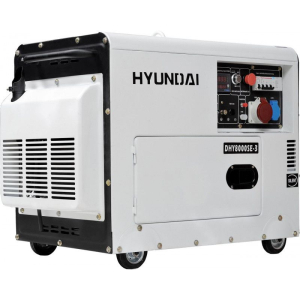 Дизельный генератор Hyundai DHY 8000SE-3  фото