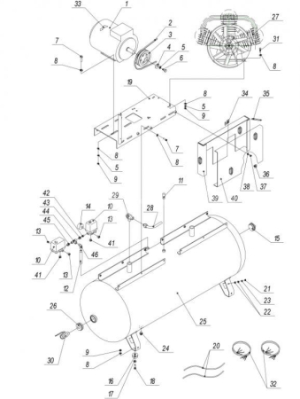 R 4151700003 Переходник 1/4"MM mod.9/B (аналог 3101.00.00.202) для 500lb75ТБ