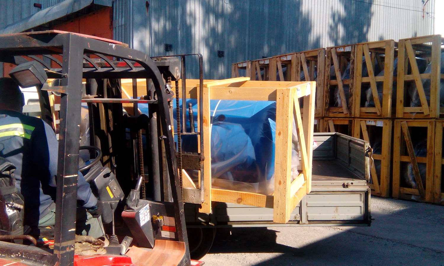 Отгрузка ресивера и поршневого компрессора СБ4/Ф-270.LB50-5.5