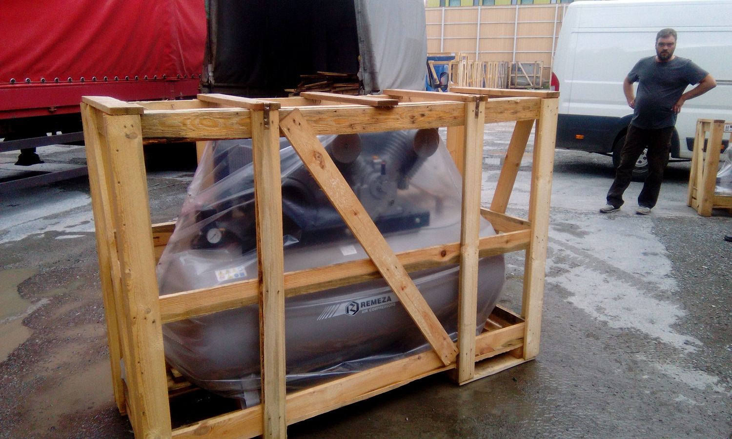 Отгрузка поршневого компрессора Remeza СБ4/Ф-500.LT100