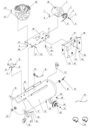 Электродвигатель, 3,0 кВт для 270v80